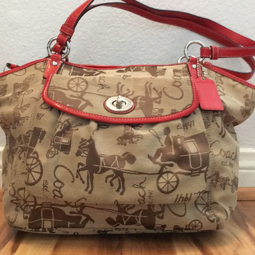 Coach canvas shoulder bag